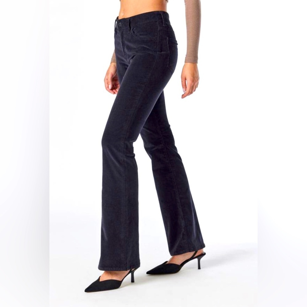 Mavi Corduroy Flare Leg Jeans Black
